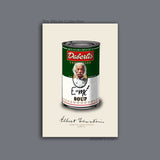 Albert Einstein E)mc2 Andy Warhol Dose mit Dabertis Branding