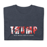 Heller Text Trump / dunkler Text Evil -Illusions-Shirt, Mach Amerika gänzlich absurd