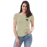 Do bin i her (Steiermark) - Enganliegendes Öko-T-Shirt für Damen