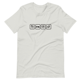 Essen, Schlafen, Fußball, Wiederholung - Premium Unisex-T-Shirt