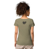 Lebkuchenherz / Grunge - Basic Bio-T-Shirt für Damen