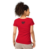 Lebkuchenherz / Grunge - Basic Bio-T-Shirt für Damen
