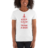Keep calm und trink a Bier / Kurzärmeliges T-Shirt für Damen