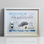 PORSCHE Carrera RS 2.7 blau/weiß