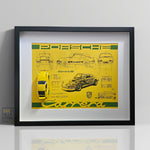PORSCHE Carrera RS 2.7 gelb/grün