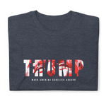 Heller Text Trump / dunkler Text Evil -Illusions-Shirt, Mach Amerika gänzlich absurd