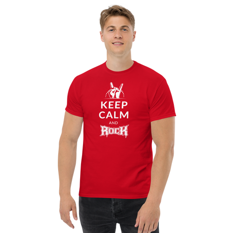 Keep Calm and Rock Herren-Shirt