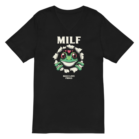 MILF - Man i love Frogs mit V-Ausschnitt