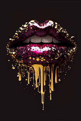 LIPS No. 11, black/ magenta/ gold