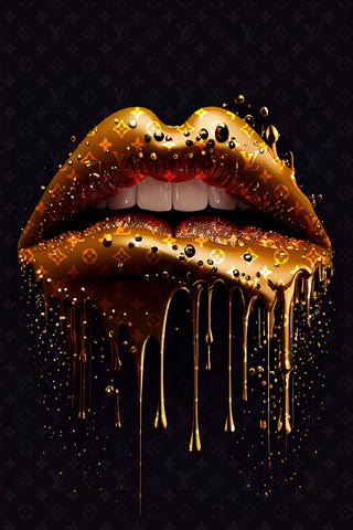 LIPS No. 12, gold / brown LV