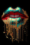 LIPS No. 13, gold / türkis