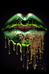 LIPS No. 15, gold / green