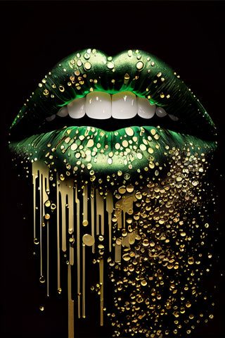 LIPS No. 16, gold / green
