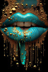 LIPS No. 24, gold / türkis