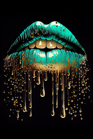 LIPS No. 26, gold / türkis 3