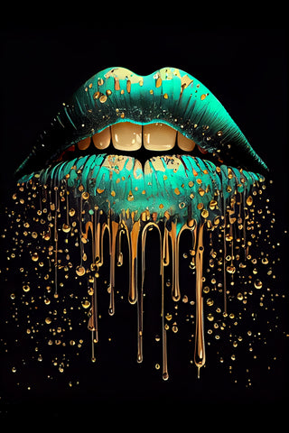 LIPS No. 27, gold / türkis 4