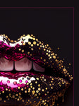 LIPS magenta / gold FRAME