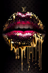 LIPS No. 6, magenta / gold / LV