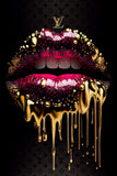 LIPS No. 6, magenta / gold / LV