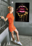 LIPS No. 6, magenta / gold / LV