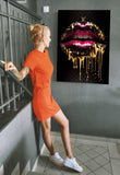 LIPS No. 6, magenta / gold / LV