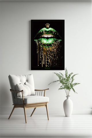 Lips green / gold