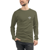 Bergauf! Langärmeliges Unisex-T-Shirt