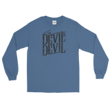 Devil’s Devil Herren-Langarmshirt - Indigoblau / S - 