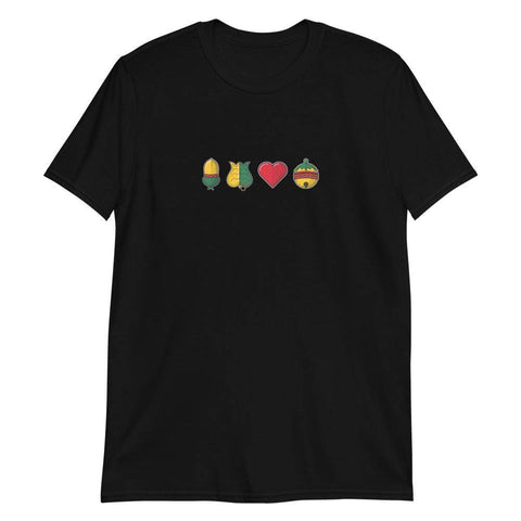 Dppeldeutsche Kartensymbole - Kurzärmeliges Unisex-T-Shirt by eumolino - Alpenshirts