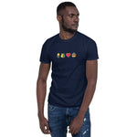 Dppeldeutsche Kartensymbole - Kurzärmeliges Unisex-T-Shirt by eumolino - Alpenshirts