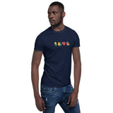 Dppeldeutsche Kartensymbole - Kurzärmeliges Unisex-T-Shirt by eumolino - Alpenshirts