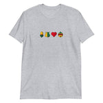 Dppeldeutsche Kartensymbole - Kurzärmeliges Unisex-T-Shirt by eumolino - Alpenshirts