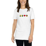 Dppeldeutsche Kartensymbole - Kurzärmeliges Unisex-T-Shirt by eumolino - Alpenshirts