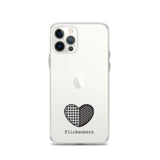 Flickenherz iPhone-Hülle für helle Geräte