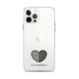 Flickenherz iPhone-Hülle für helle Geräte