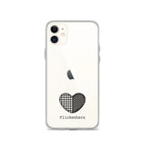 Flickenherz iPhone-Hülle für helle Geräte