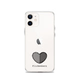 Flickenherz iPhone-Hülle für helle Geräte