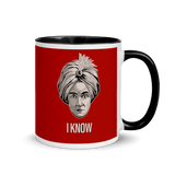 Gedankenleser Tasse I know. mit farbiger Innenseite - 