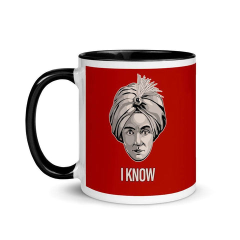 Gedankenleser Tasse mit farbiger Innenseite