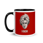 Gedankenleser Tasse I know. mit farbiger Innenseite - 
