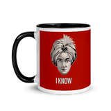 Gedankenleser Tasse I know. mit farbiger Innenseite - 