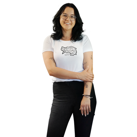 I love Styria Schweindl / Basic Bio-T-Shirt für Damen