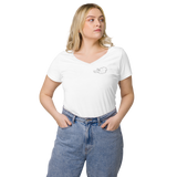 I am from Austria Eng anliegendes Damen-T-Shirt mit V-Ausschnitt