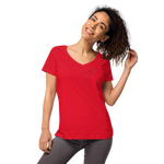 I am from Austria Eng anliegendes Damen-T-Shirt mit V-Ausschnitt