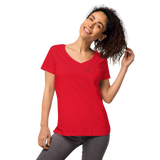 I am from Austria Eng anliegendes Damen-T-Shirt mit V-Ausschnitt