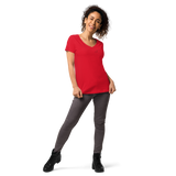 I am from Austria Eng anliegendes Damen-T-Shirt mit V-Ausschnitt