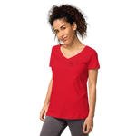 I am from Austria Eng anliegendes Damen-T-Shirt mit V-Ausschnitt