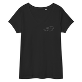 I am from Austria Eng anliegendes Damen-T-Shirt mit V-Ausschnitt