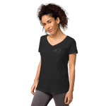 I am from Austria Eng anliegendes Damen-T-Shirt mit V-Ausschnitt