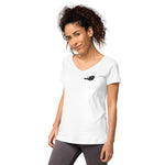 I am from Austria Eng anliegendes Damen-T-Shirt mit V-Ausschnitt